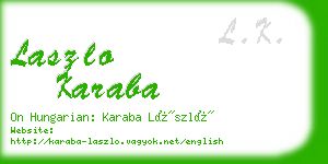 laszlo karaba business card